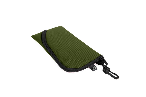 A Small Ghost Whale Pouch in Saguaro (olive green).